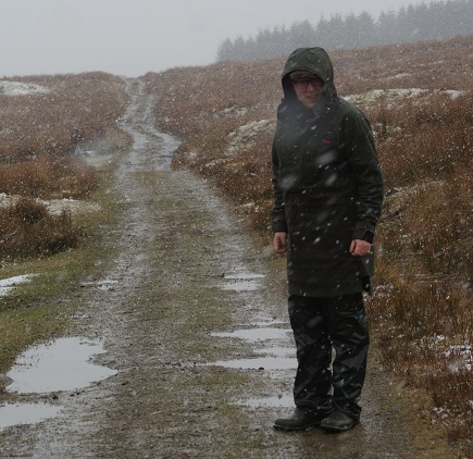 Stoney creek long bush shirt in the snow this morning