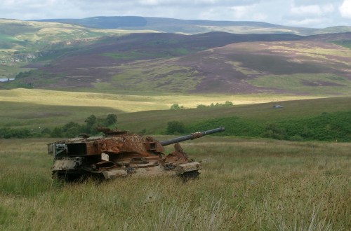 Rusty targets at Otterburn Range