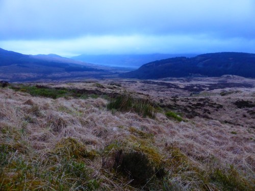 Looking down to Loch Riddon at six o'clock this morning