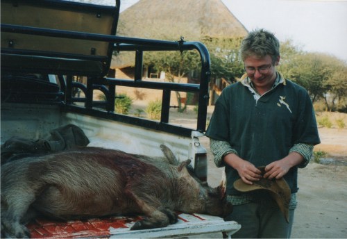 Bringing home the bacon - I hate having my picture taken just as much now as in 2003.